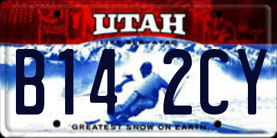 UT license plate B142CY