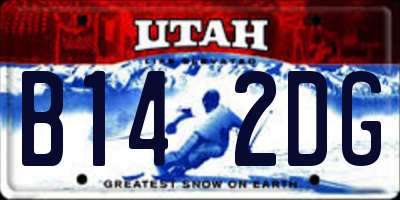 UT license plate B142DG