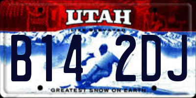 UT license plate B142DJ