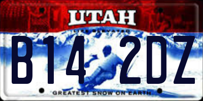 UT license plate B142DZ