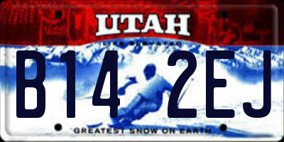 UT license plate B142EJ