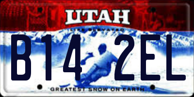 UT license plate B142EL