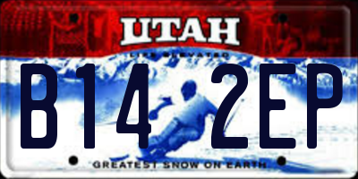 UT license plate B142EP