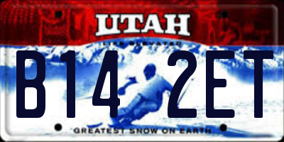 UT license plate B142ET