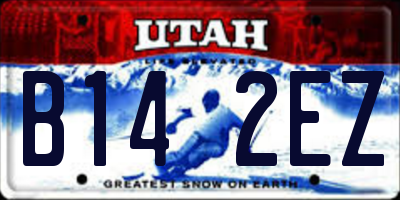 UT license plate B142EZ