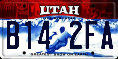 UT license plate B142FA