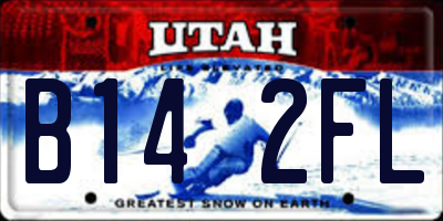 UT license plate B142FL