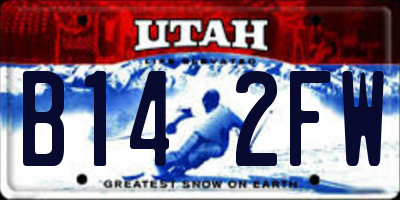 UT license plate B142FW