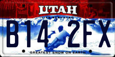 UT license plate B142FX