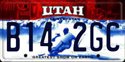 UT license plate B142GC