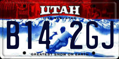 UT license plate B142GJ