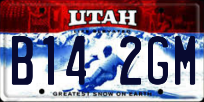 UT license plate B142GM