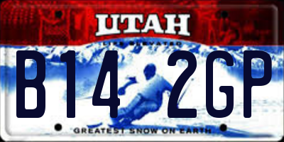 UT license plate B142GP