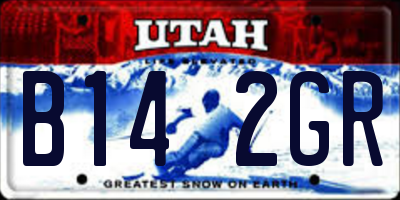 UT license plate B142GR