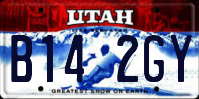 UT license plate B142GY