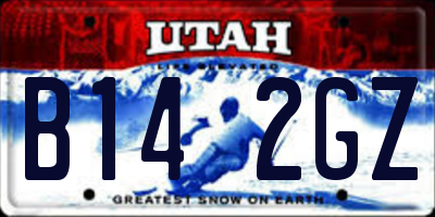 UT license plate B142GZ
