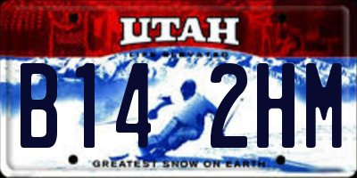 UT license plate B142HM