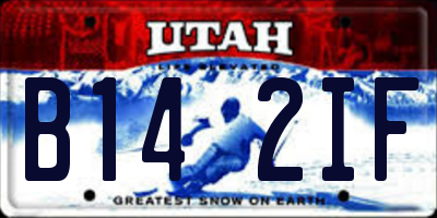 UT license plate B142IF