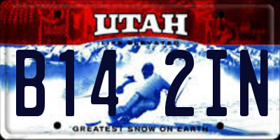 UT license plate B142IN