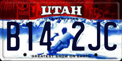 UT license plate B142JC