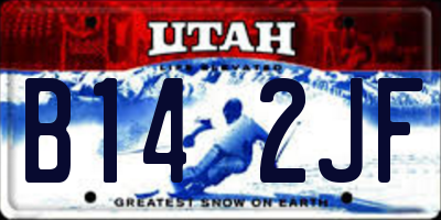 UT license plate B142JF