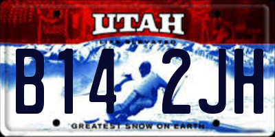 UT license plate B142JH