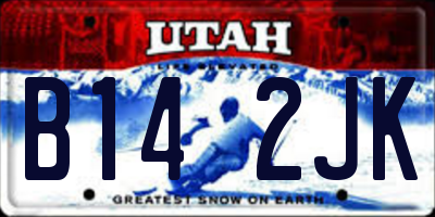 UT license plate B142JK