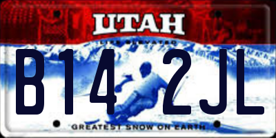 UT license plate B142JL