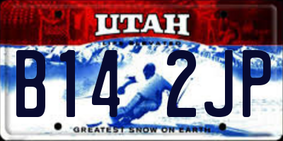UT license plate B142JP