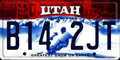 UT license plate B142JT