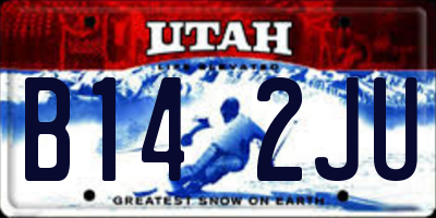 UT license plate B142JU