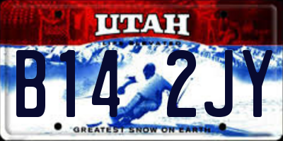 UT license plate B142JY