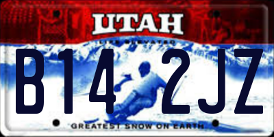 UT license plate B142JZ