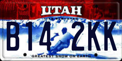 UT license plate B142KK