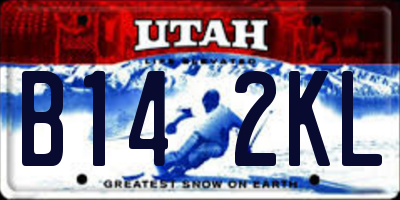 UT license plate B142KL