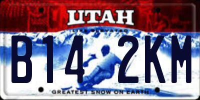 UT license plate B142KM