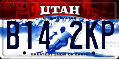 UT license plate B142KP