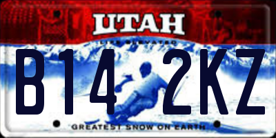 UT license plate B142KZ