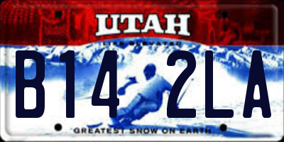 UT license plate B142LA