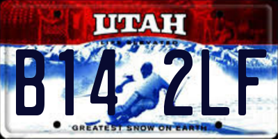 UT license plate B142LF