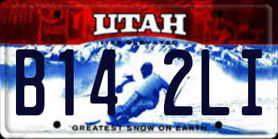UT license plate B142LI