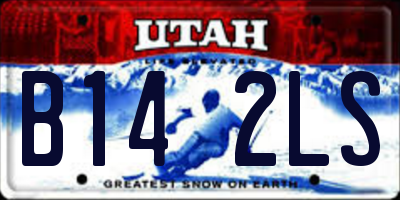 UT license plate B142LS