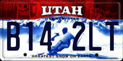 UT license plate B142LT