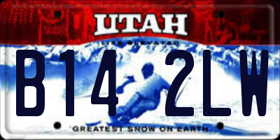 UT license plate B142LW