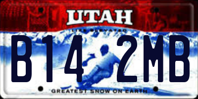 UT license plate B142MB