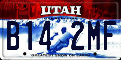 UT license plate B142MF