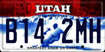 UT license plate B142MH