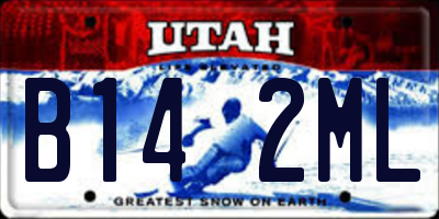 UT license plate B142ML