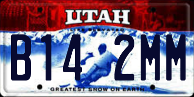 UT license plate B142MM