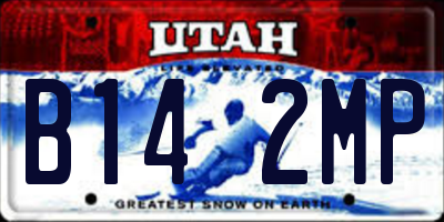 UT license plate B142MP